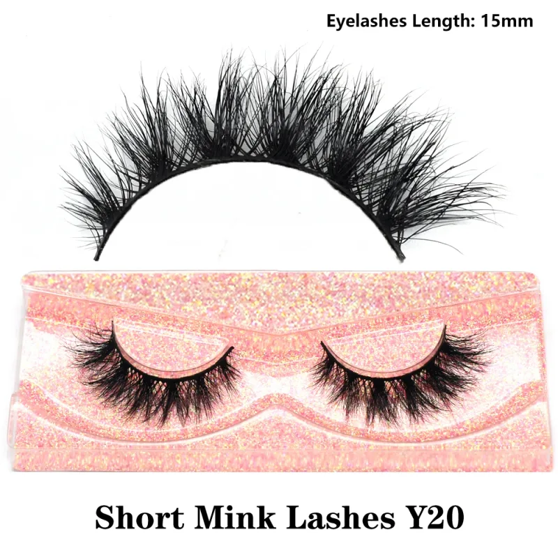 Real Mink Fluffy Short Eye Lashes Extension Wispy Soft Natural Short False Eyelashes Daily Wear Full Strip Lashes Makeup — image 22