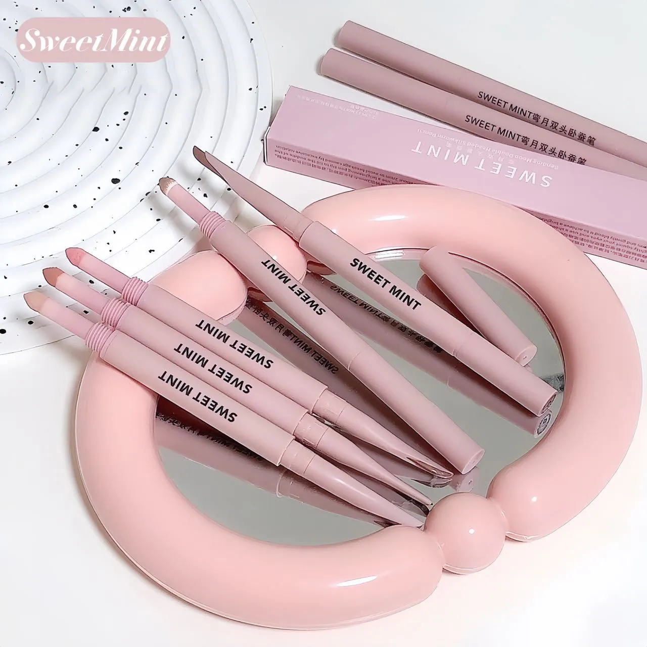 Sweetmint Meniscus Double-ended Silkworm Eyemakeup Highlight Naturally Brightening Long-lasting Eye Makeup Two-in-One — image 6