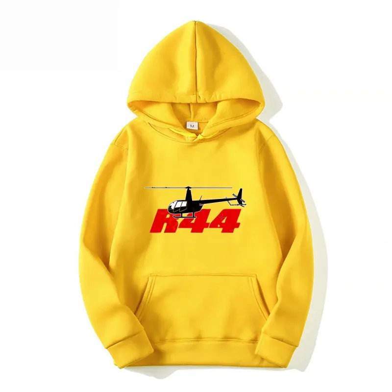 R44 Helicopter Pilot Aviation hoodies Snapback autumn long sleeves Knitted Bucket hoodies
