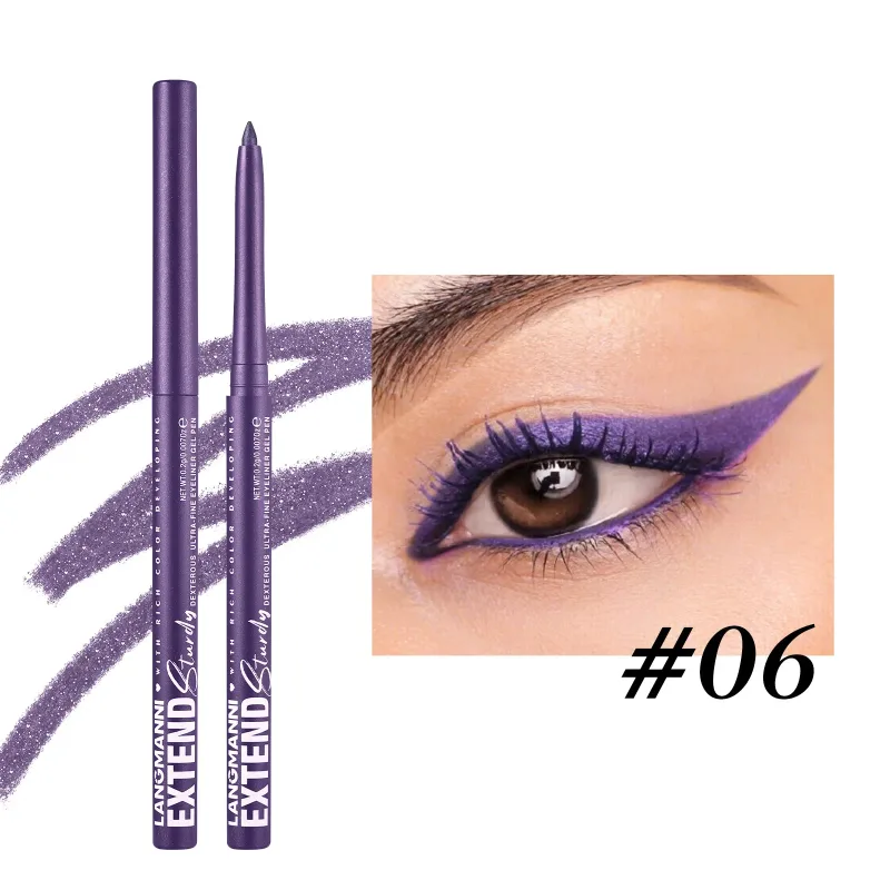 2 in 1 Eye Liner Eye Shadow Pencil Waterproof Lasting 12 Colors Rotating Black Matte Eyeliner Glue Pen Makeup for Eyes Cosmetics — image 11