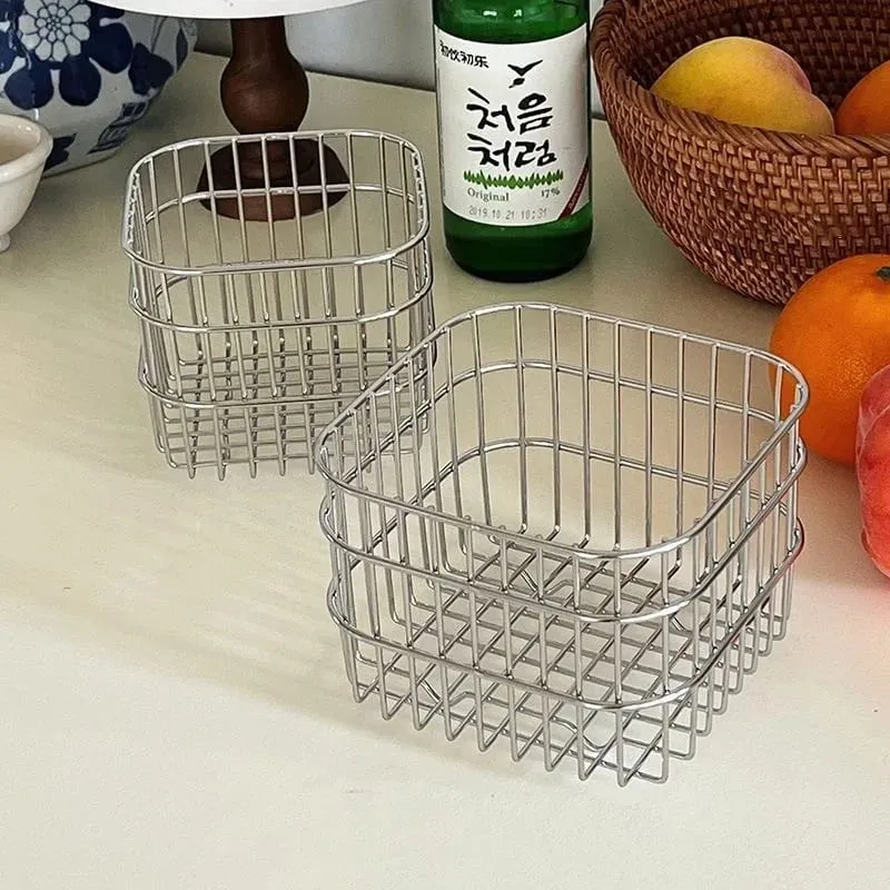 Stainless Steel Comestic Tools Storage Basket Multi-Purpose Makeup Brushes Skincare Tools Perfume Organizer Cosmetic Sorting Box — image 6