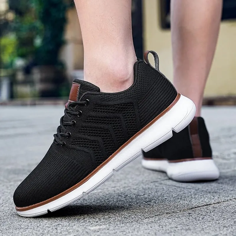 Casual Sneaker Shoes Breathable Men's Walking Mesh Soft Sole Outdoor Anti Slip Travel Comfortable Running Shoes Tenis Masculino — image 6