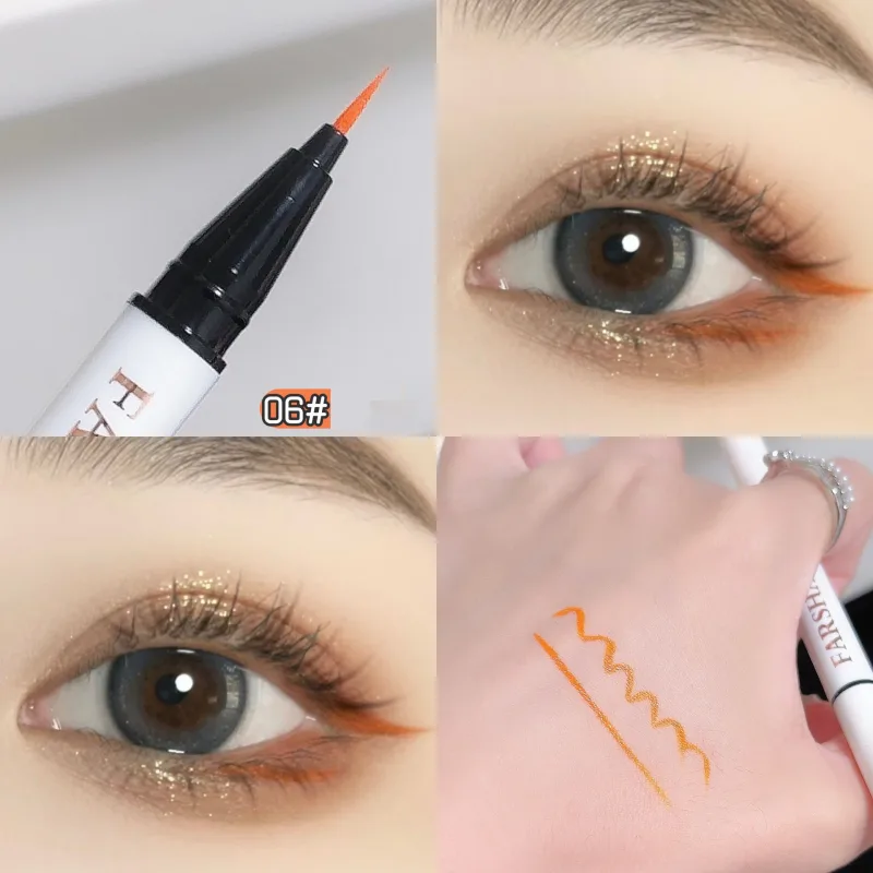Αδιάβροχο στυλό ματιών 12 χρωμάτων Ultra-fine Tip Liquid eyeliner μακράς διαρκείας Eye Liner Quick-Dry Πολύχρωμο μακιγιάζ για Cosplay