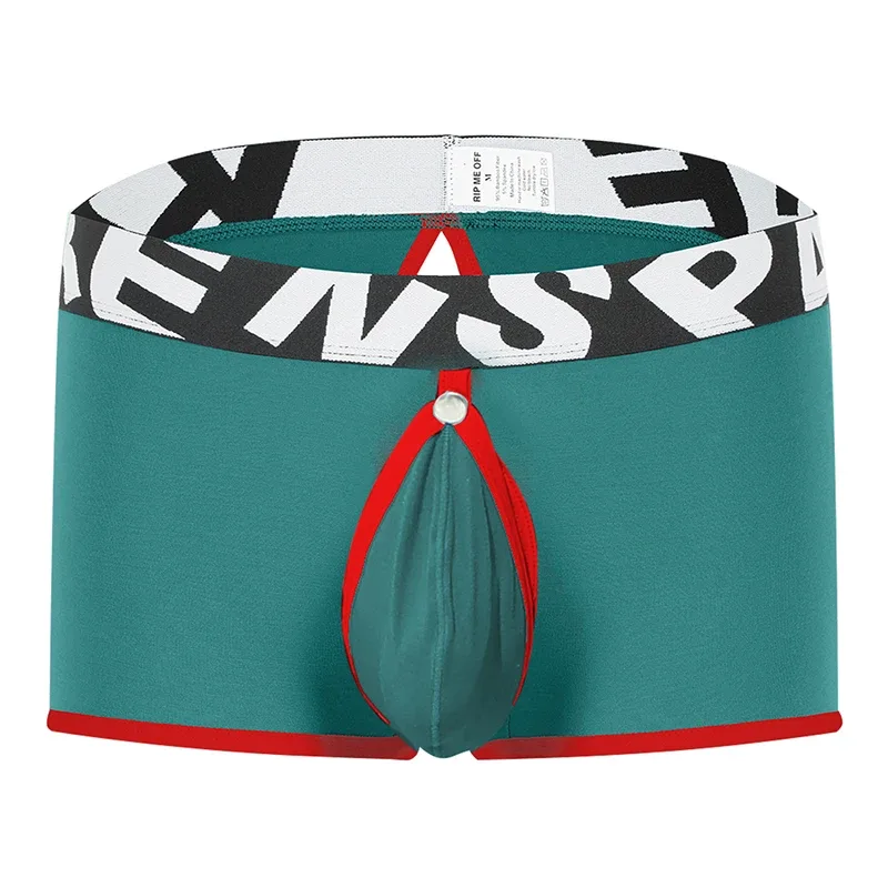 Mens Sexy Boxer Underwear Open Back Underpants Removable U Convex Pouch Panties Middle Waist Knickers — image 19