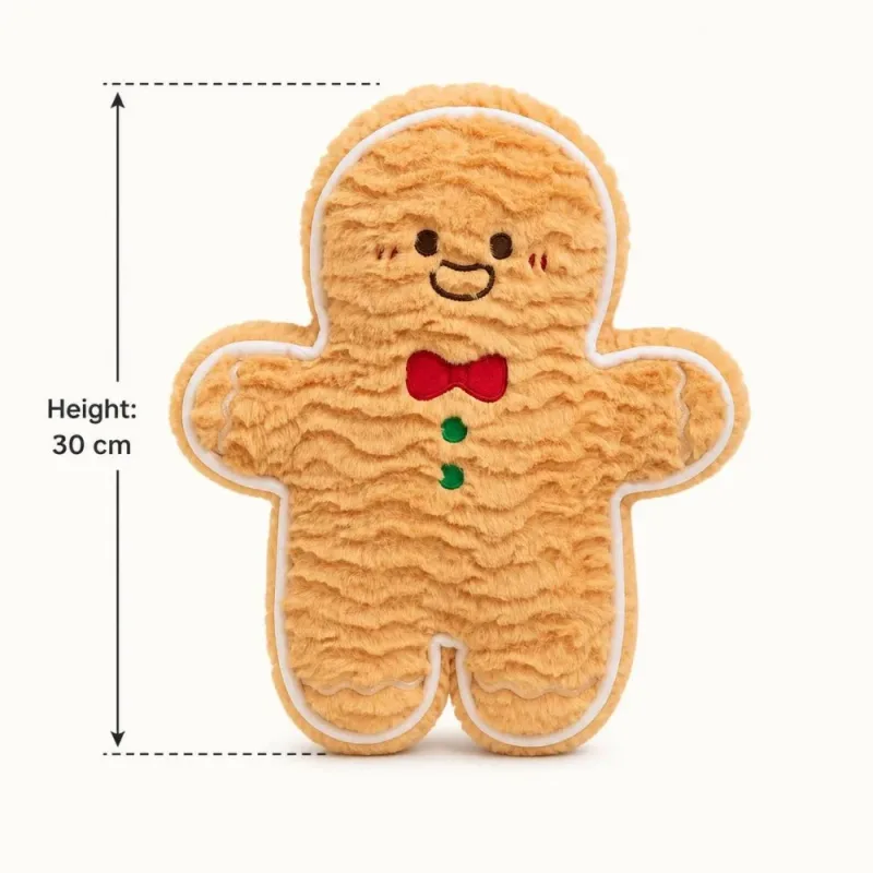 Leuke creatieve vorm Kerstkussen Zacht gevuld Comfortabel Gingerbread Man Kussen Seizoenspatroon Taille Kussen Home Decor — image 11