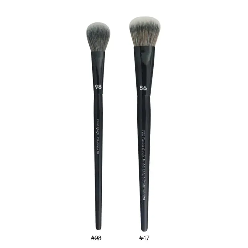 2pcs/set Pro Black Makeup Brushes Synthetic hair Powder Eye Shadow Smudge Highlight Foundation Airbrush Diffuser Make Up Brush — image 22