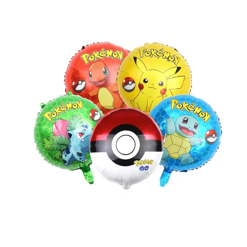Pokemon Birthday Party Disposable Party Plates Pikachu Theme Tablecloth Character Balloon Birthday Decoration Baby Shower Suppli