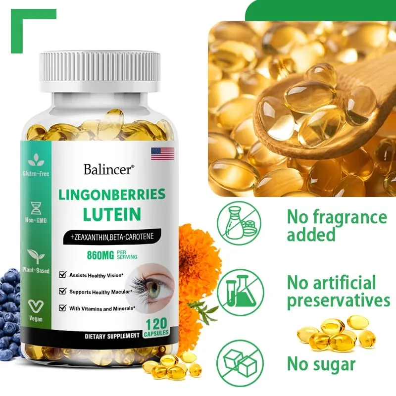 Balincer Vision Support - with Lutein Zeaxanthin and Vitamins - Eye Health Supplement for Healthy Vision - 120 Capsules — image 4