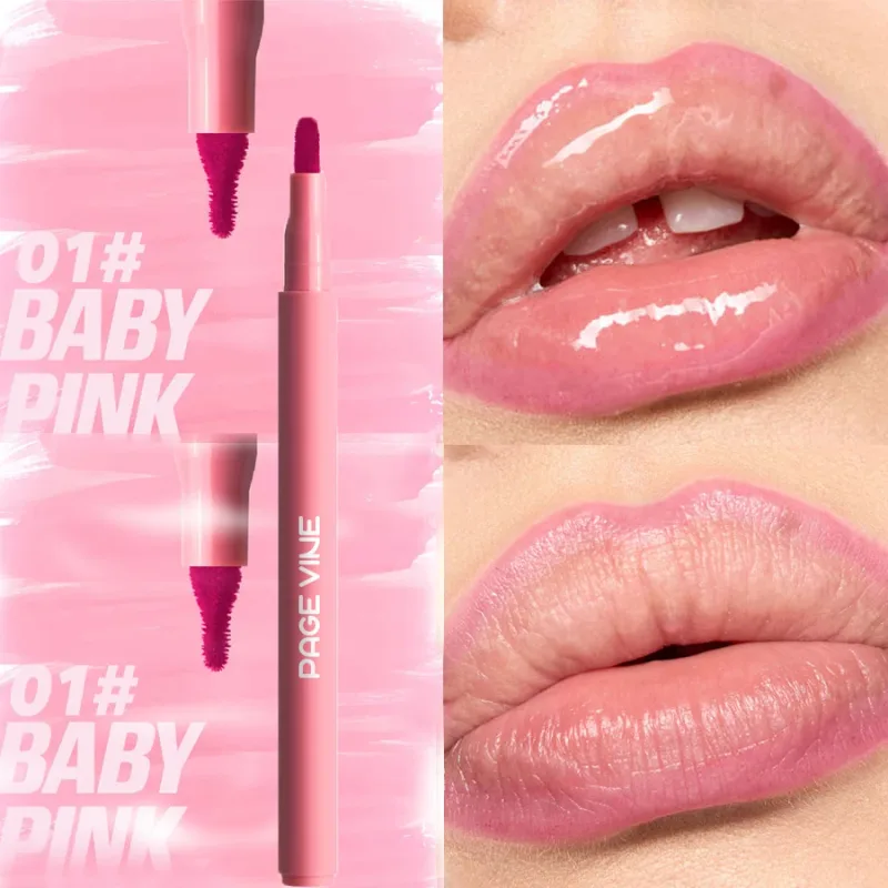 Velvet Brown Lip Liner Pensil Nude Matte Waterproof Non-stick Cup Ceri Merah Lip Liner Lip Contour Pen Lipstick Makeup Untuk Wanita — image 3