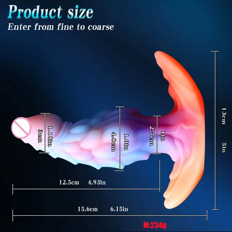 2025 Luminous Monster Dildo Wearable Anal Plug Huge Penis Alien Anal Dildo For Women Men Masturbator Butt Plug Dilator Sex Toys — image 10