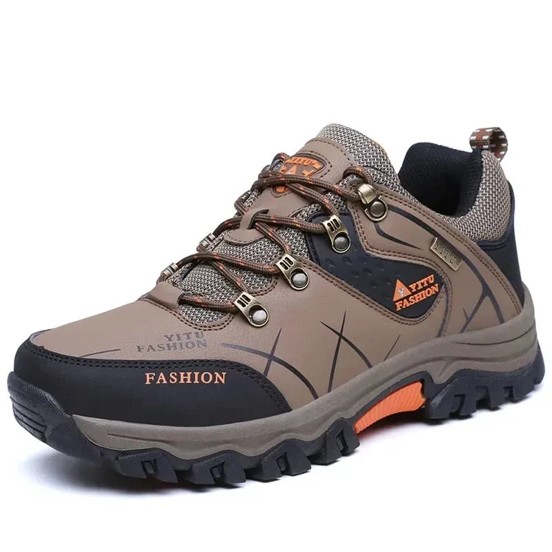 New Leather Sneakers Breathable Men Casual Shoes Comfortable Walking Shoes Non-Slip Outdoors Hiking Shoes Fashion — image 8