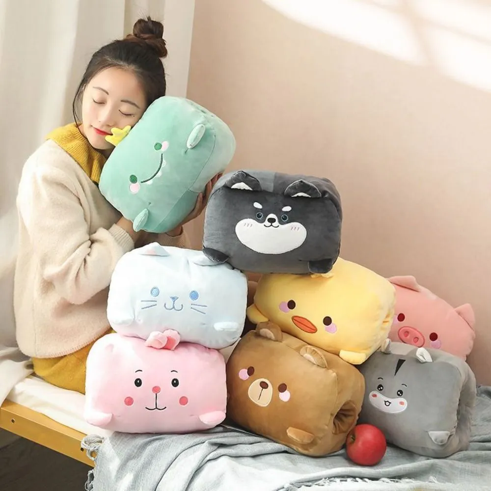 Jouet en peluche créatif chauffe-mains, oreiller en peluche Super doux, garde au chaud, oreiller de sieste au bureau, oreiller de dessin animé Animal, jouet en peluche de bureau — image 3