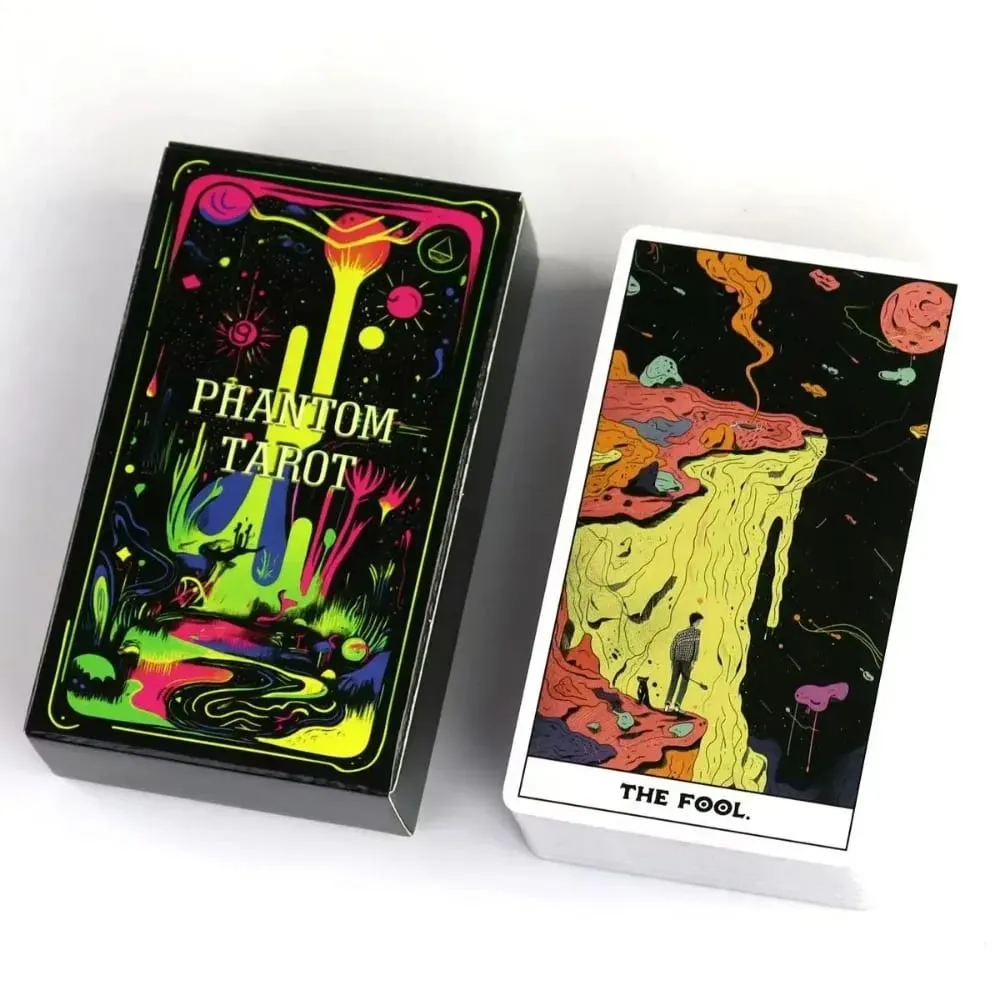 Phantom Tarot Deck 10.3*6cm 78 Colorful Tarot Cards Based on Rider Waite System — image 6