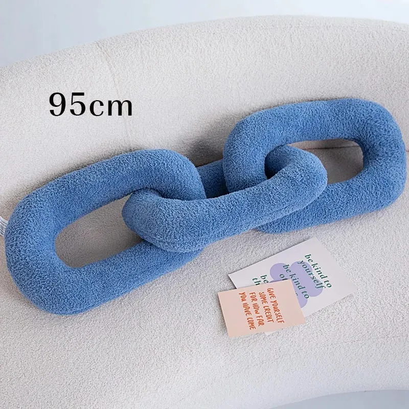 60-95CM Creative Iron Chain & Knot Pillow Stuffed Soft Sofa Cushion Nordic Style Home Plush Decoration Irregular Shaped Plush — image 22
