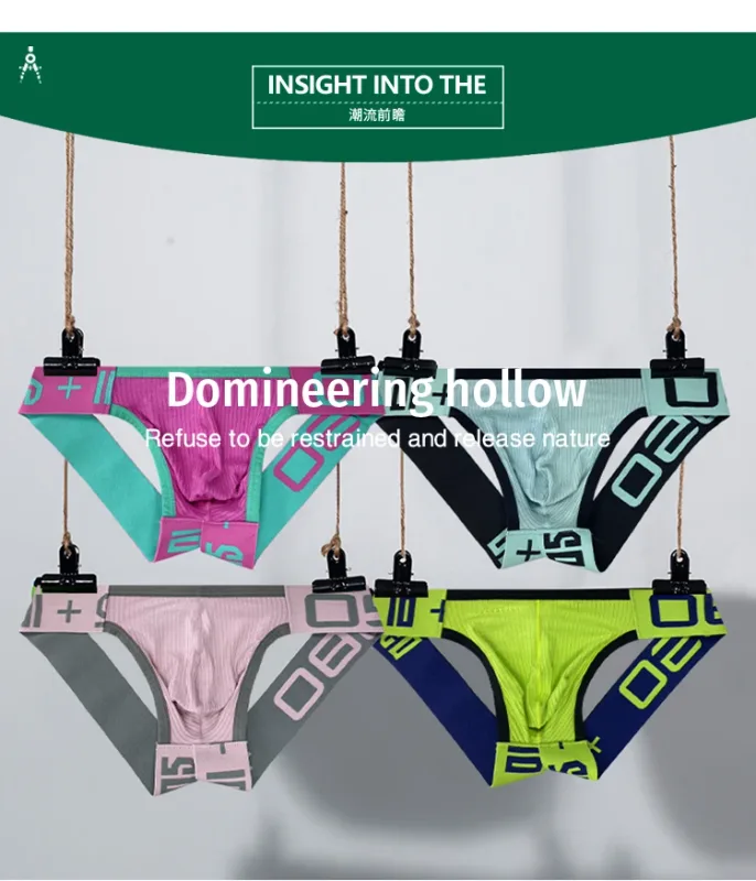 1Pc 0850 Cross Strap Men's thong Threaded Cotton Sexy Butt Lifting Four Ding Gay Back Empty Sexy Sexy Free Pants — image 9