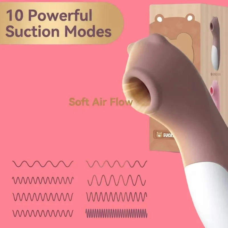 Portable Clitoral Sucking Vibrator Vacuum Stimulator Massager 10 Bilis Rechargeable Waterproof Sex Toy para sa mga Babae — image 5