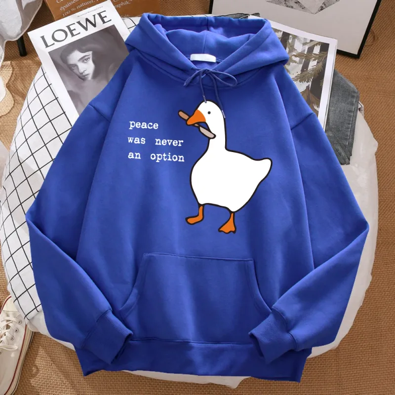 Peace Was Never An Option Printed Hoosie Men Street Oversize Autumn Hooded Hipster Soft Hoodies Hip Hop Warm Sportswears — image 12