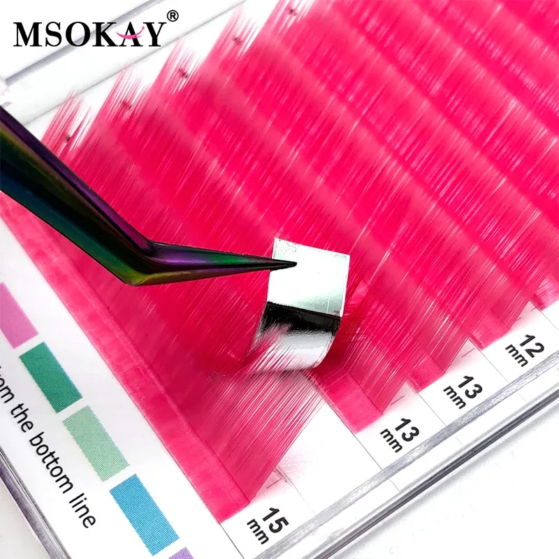 kekelala C/D/L/LU Colored Eyelash Extention 8-15 Mix Length False Colorful Individual Eye Lash Natural Grafted Lash Supplier — image 5