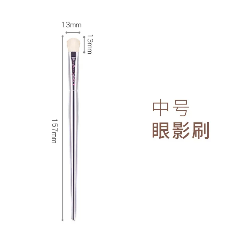 Silver High quality full functional Makeup brushes Foundation Powder Blusher Highlight Eyeshadow Flat eyebrow Make up brushes — image 17