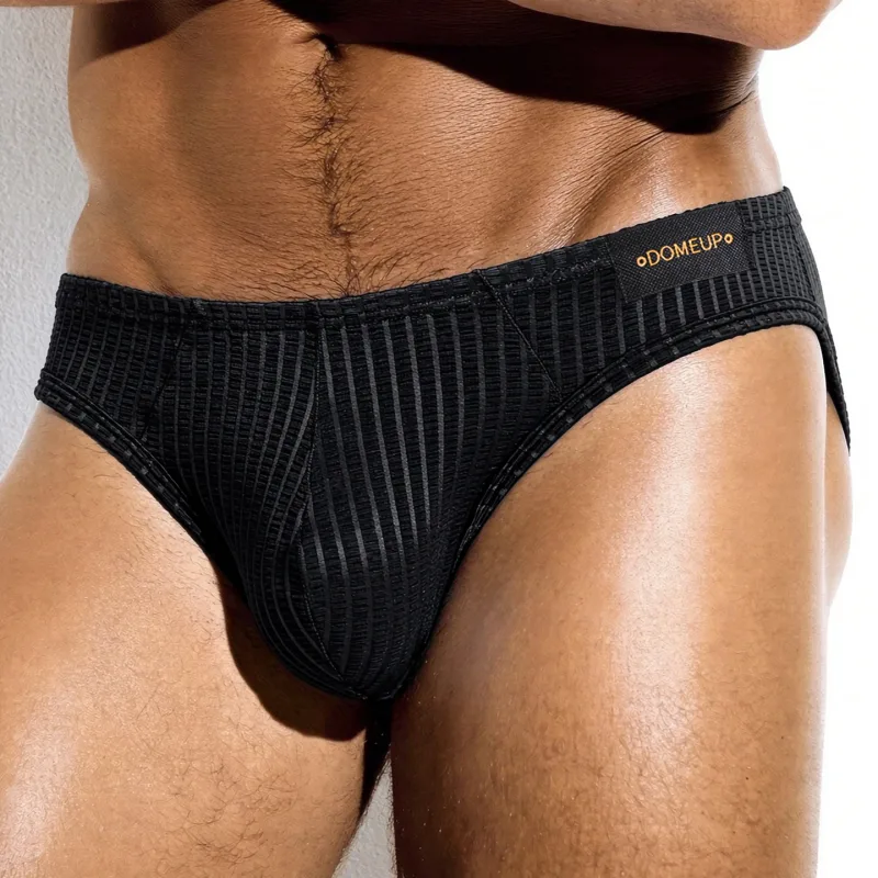 Men's Underwear Ribbed Texture Mens Brief Nylon Elastane Underpants Lightweight Thin Comfortable Male Triangle Underwear M‑XXL — image 32