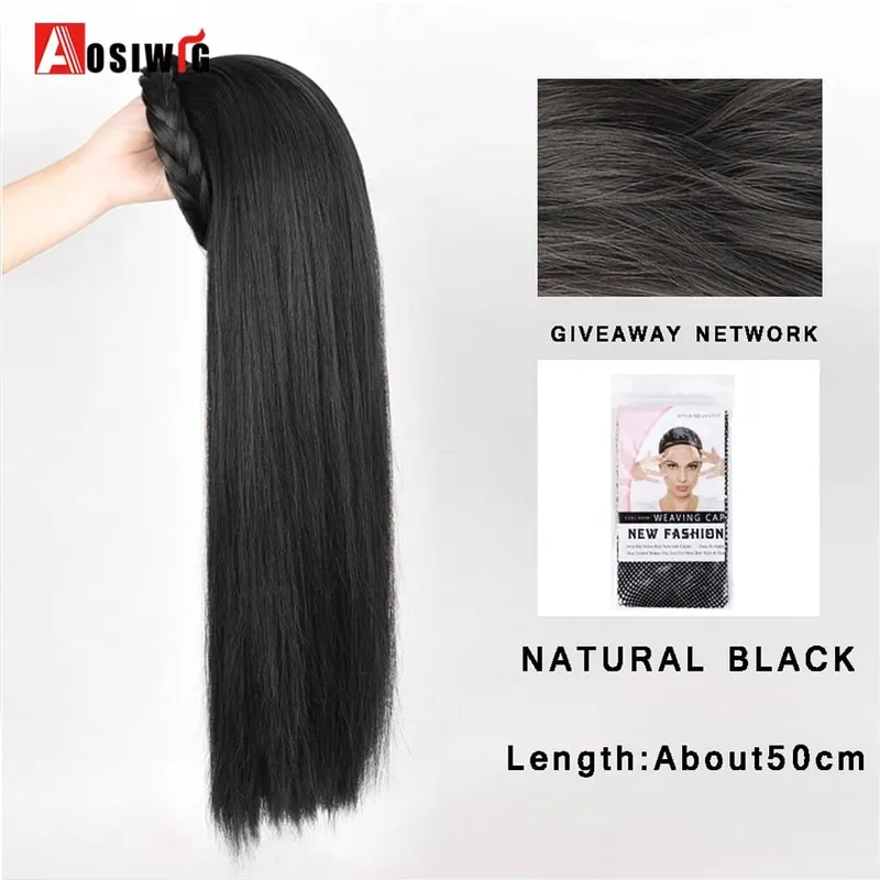 Synthetic Long Curly Half Head Style Wig Heat Resistant Hair Costume Christmas Party Cosplay Natural False Hairpieces — image 29