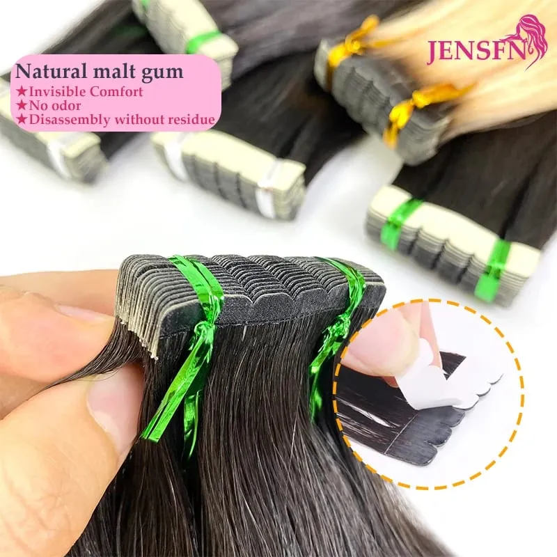 High Quality Mini Tape In Hair Extensions 100% Remy Natural Real Human Hair 16"-26"Inch Straight Tape Ins For Salon — image 4