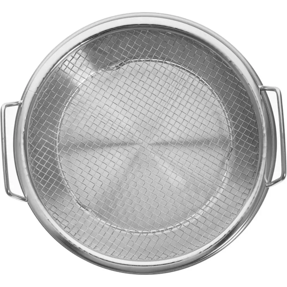 Rejilla para freír de acero inoxidable resistente con bandeja, cesta de malla metálica plegable para drenaje de aceite, apta para lavavajillas — image 8