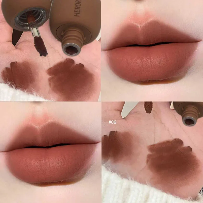 Herorange Velvet Matte Lip Mud Rich Pigment Non Transfer Long Lasting Smooth Non Dry Brighten Skin Daily Use — image 12