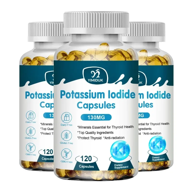 Potassium Iodide Capsules KI (Stable Iodine) 130 mcg bawat Araw - Suplemento ng Suporta sa Thyroid — image 8