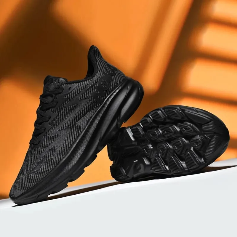 Men's Lightweight Casual Sneakers Breathable Chunky Sole Male Carbon Plate Marathon Sports Running Shoes Athletic Nonskid