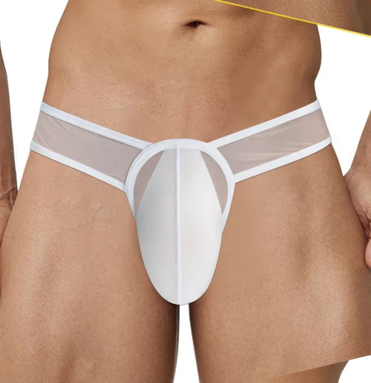 Men Bikini Briefs Man Underpantsr Slip Transparent Mesh Underwear Male Cuecas Men's Panties Ultra-thin Gays Sports Briefs — image 19