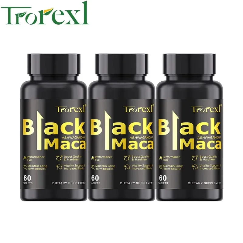 Organic Black Maca Pills 60 Tablets Men Enhancing Supplement Improve Size Endurance Promotes Healthy Energy — image 9