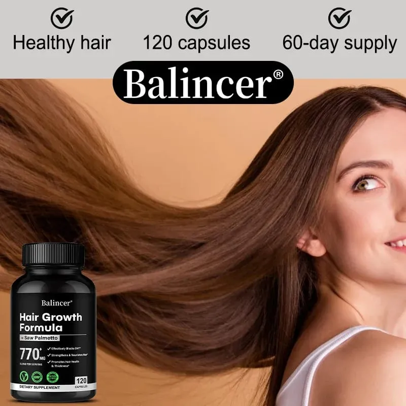 Saw Palmetto Capsules - with Multivitamins Biotin Promotes Hair Growth Hair Loss Promotes Hair Thickness and Overall Health — image 5