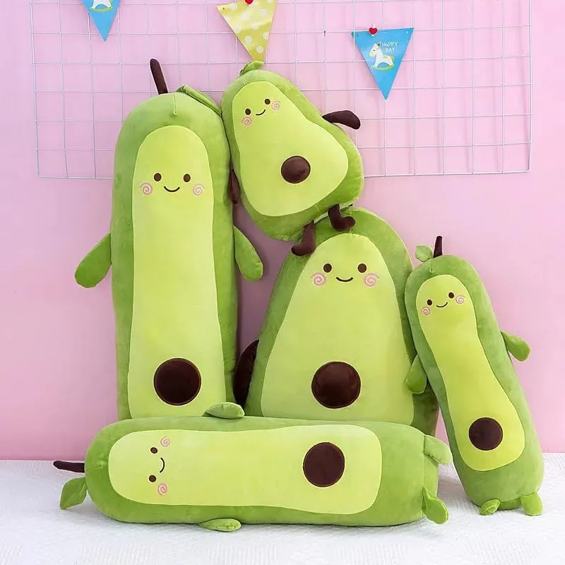 45-55CM Big Lovely Fruit Avocado Plush Pillow Children's Sleeping Pillow Large Doll Stuffed Sofa Holiday Gift Kawaii Creative — image 2