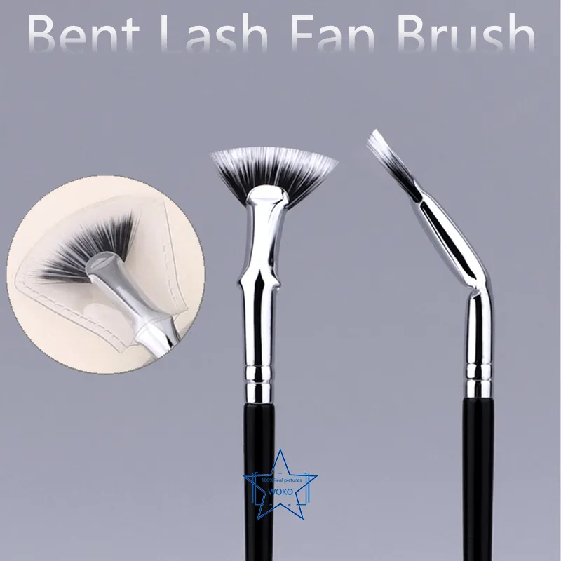 Brosse à cils en éventail, brosses à cils courbées, petite brosse en éventail, Mini brosse à cils professionnelle, outil de maquillage — image 1