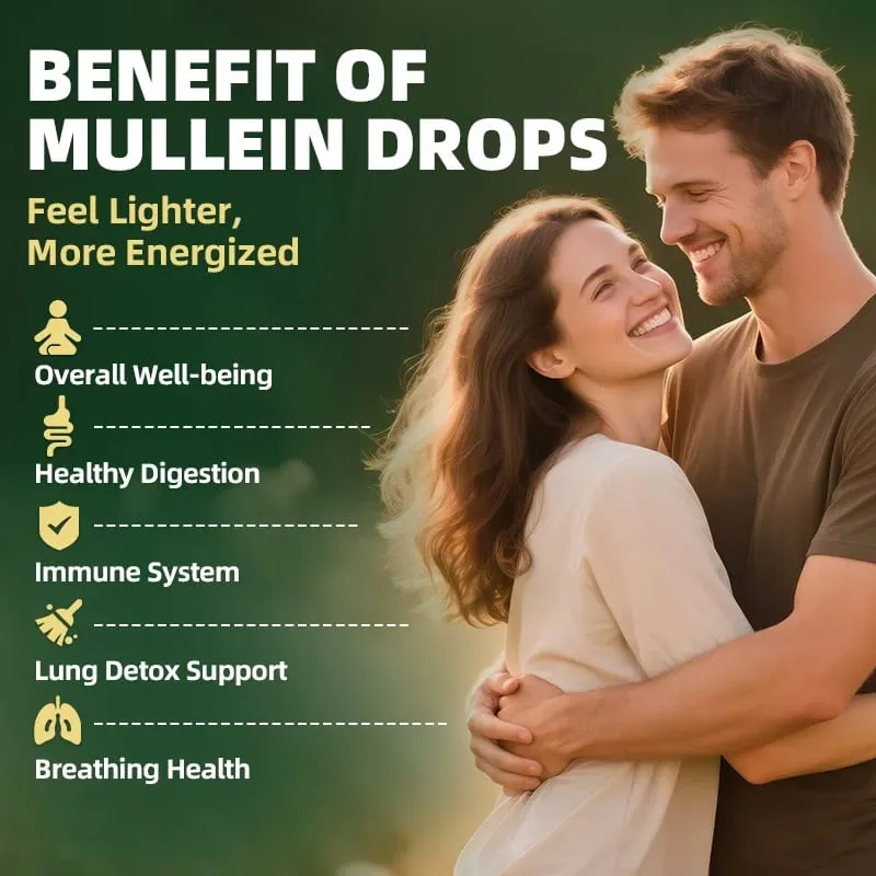 Mullein Drops para sa Lungs - Organic Liquid - Mullein Leaf Extract Supplement -- Lung & Bronchial Cleanse — image 3