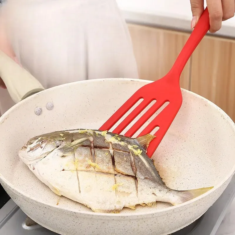 Egg Fish Frying Pan Spatula Scoop Fried Shovel Silicone Turners Cooking Utensils Kitchen Tools Cooking Accessories Gadgets — image 5