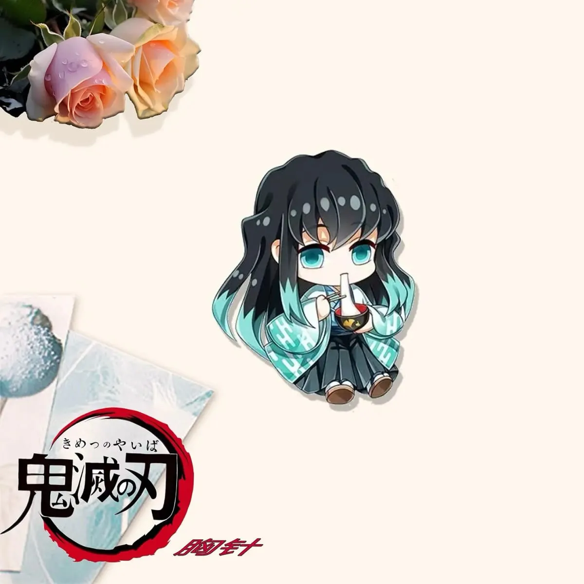 Demon Slayer Cute Q-version Brooch Kochou Shinobu Kamado Tanjirou Agatsuma Zenitsu Badge Jewelry Anime Pins Halloween — image 3