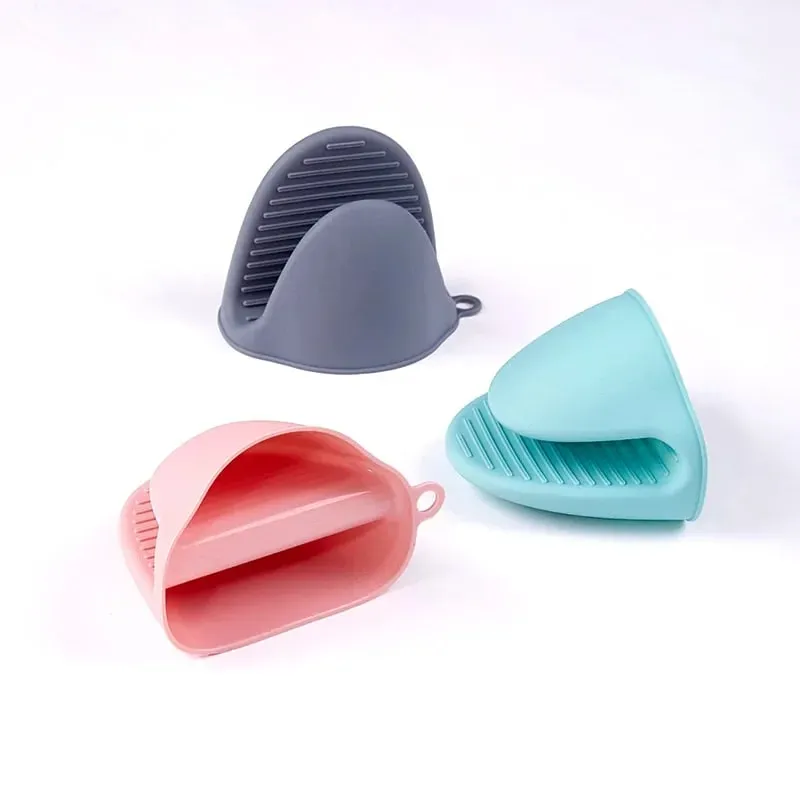 2pcs Oven Mitts Silicone Heat Resistant Pinch Mitts Anti Scalding Non Slip Gloves Clips Pot Holder Cooking Baking Oven Mitts — image 4