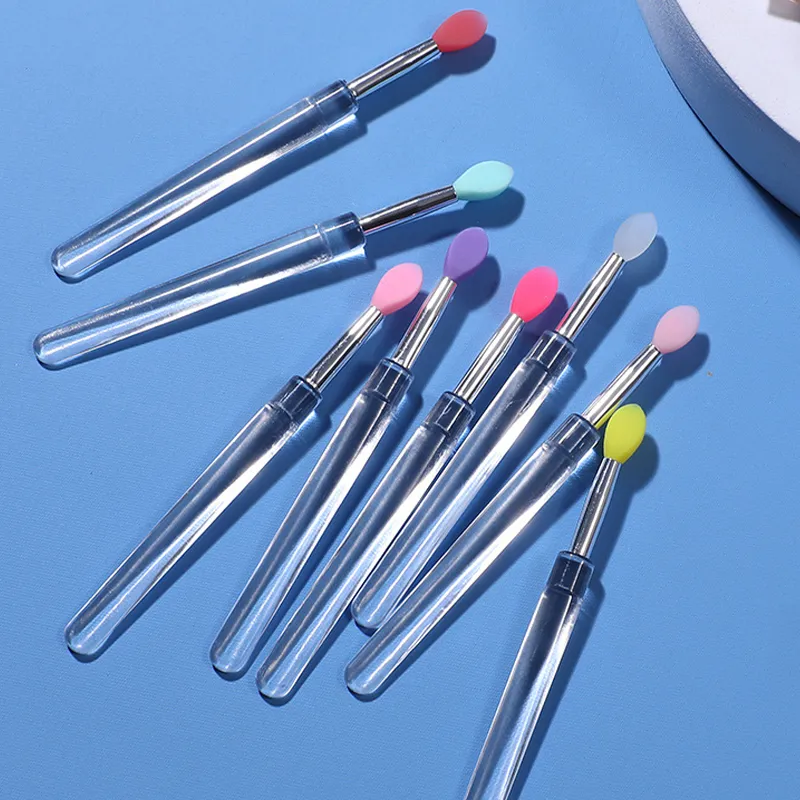 Silicone Lip Brush With Cover Soft Multifunctional Lip Mask Applicator Lipstick Lipgloss Portable Travel Makeup Brushes Reusable — image 1