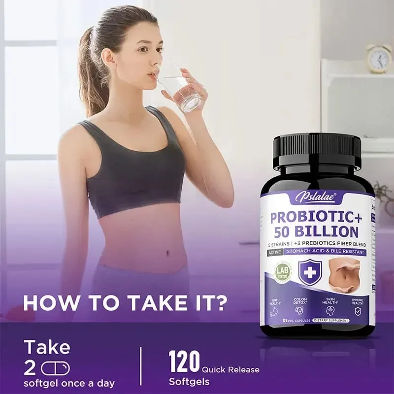 Probiotic 50 Billion - Probiotics for Men and Women To Promote Gut and Digestive Health Relieve Bloating and Improve Immunity