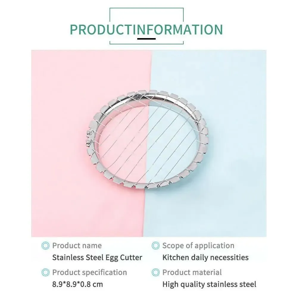 1Pc Cubes Round Grid Cutter Slicer For Egg Mushrooms Vegetables Kitchen Cut Device Tools Chopper Stainless Steel Egg Chopper