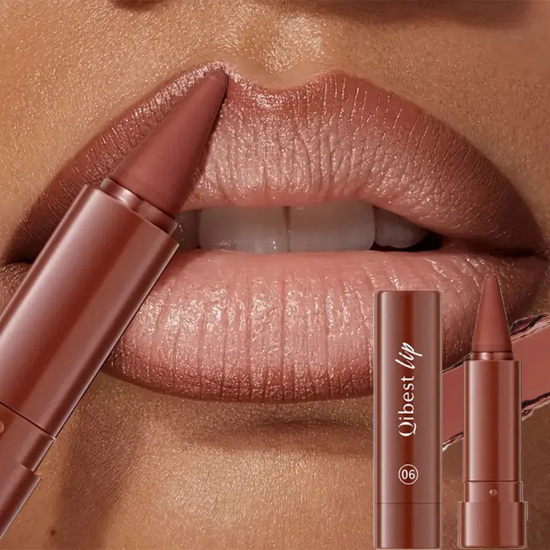 Matte Lipstick Pen Gradient Lip Liner Red Brown Velvet Contouring Pencil Lasting Waterproof Stick Sexy Women Makeup Lipliner — image 2