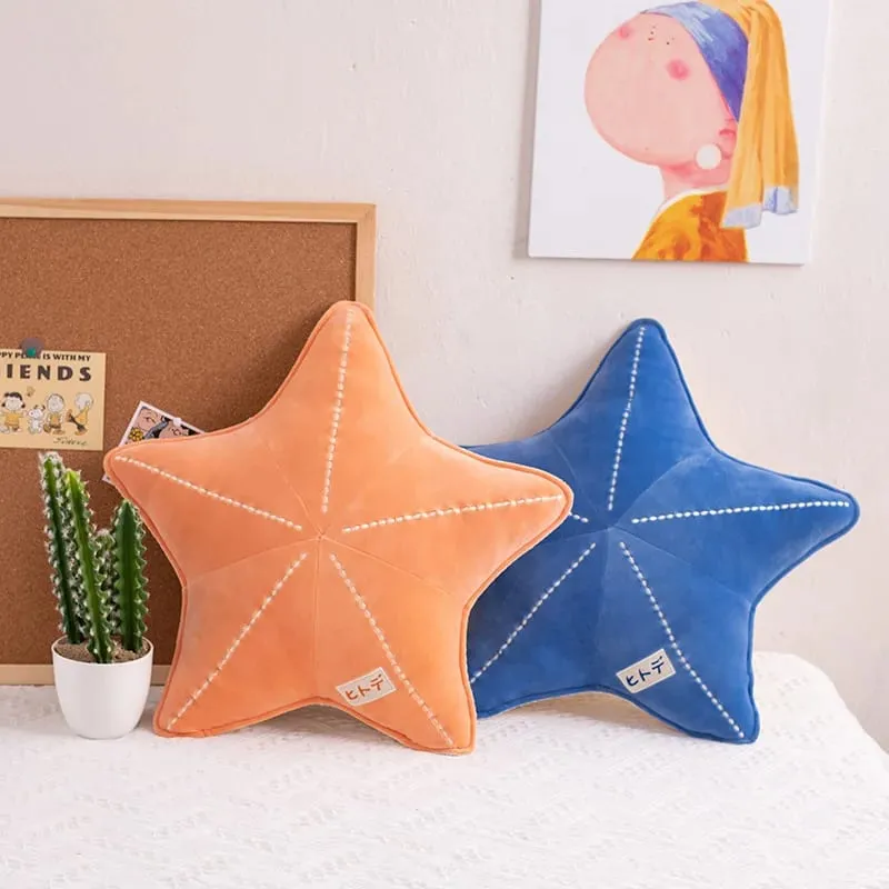 ZU Under Sea Theme Cute Shell Starfish Plush Pillow Sea Star Soft Stuffed Toys Kawaii Pink Room Party Decor — image 3