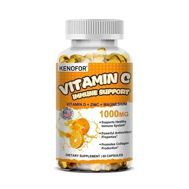 Vitamin C Supplement for Immune Support & Antioxidant Protection Vegan Friendly Non-GMO Gluten Free 30/60/120 Capsuels — image 8