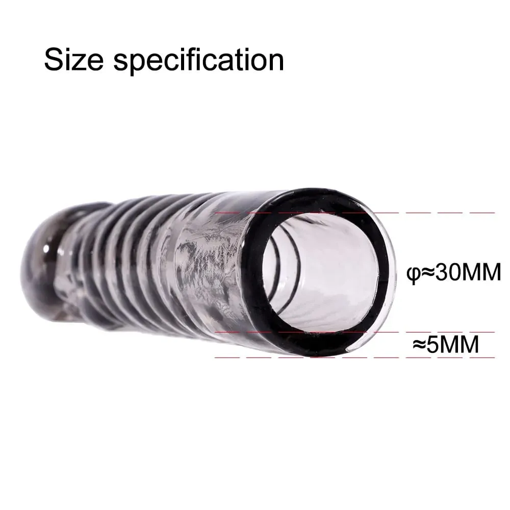 Penis Extender Cock Rings Delay Ejaculation Reusable Penis Condoms Dick Sleeve Silicone Glans Vagina Massager Sex Toys For Men — image 3
