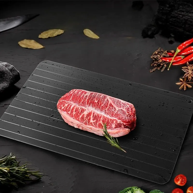 Fast Defrosting Tray for Frozen Meat Large Size Thawing Plate with Groove Design Defrost Food Rapid Safer Kitchen Gadgets Tools — image 2