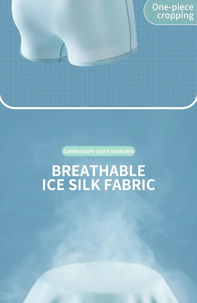MiiOW 3Pcs Ice Silk Men Underwear Boxers 3A Breathable Crotch Man Underpants Graphene Antibacterial Men's Panties Boxer Trunks — image 8