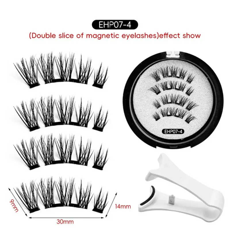 New Magnetic Eyelashes Kit 3D Natural Effect Magnetic Eyelashes Reusable Eye Makeup False Lashes Beauty Eyelashes Supplies — image 10