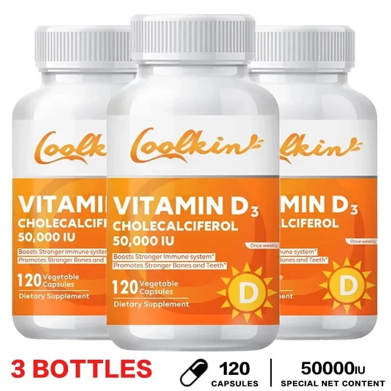 Vitamin D3 50000IU - Muscle Health Strong Bones and Nervous System Health Support Immune — image 11